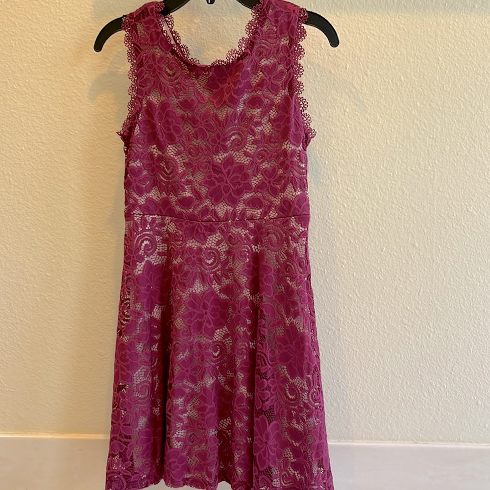 Speechless Kids Size 10 Burgundy Lace Dress